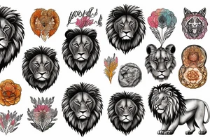 Lion roaring tattoo idea