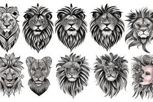 Lion roaring tattoo idea