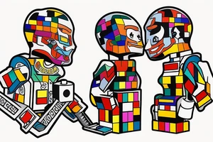 Couple tattoo. 2 lego blocks that fit into each other. One for each person. tattoo idea