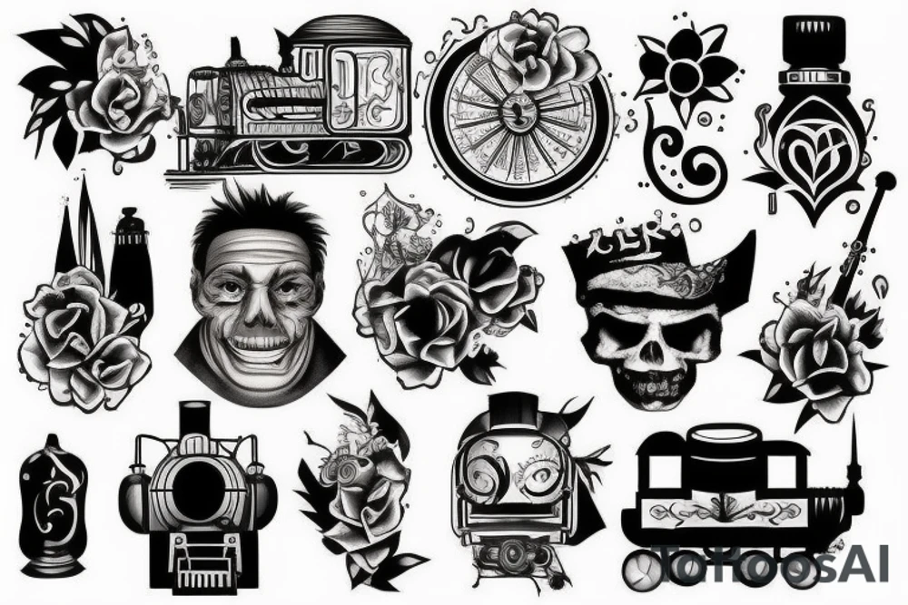 Train tattoo idea