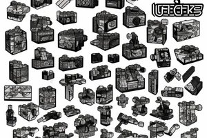 . 2 lego blocks that fit into each other. tattoo idea