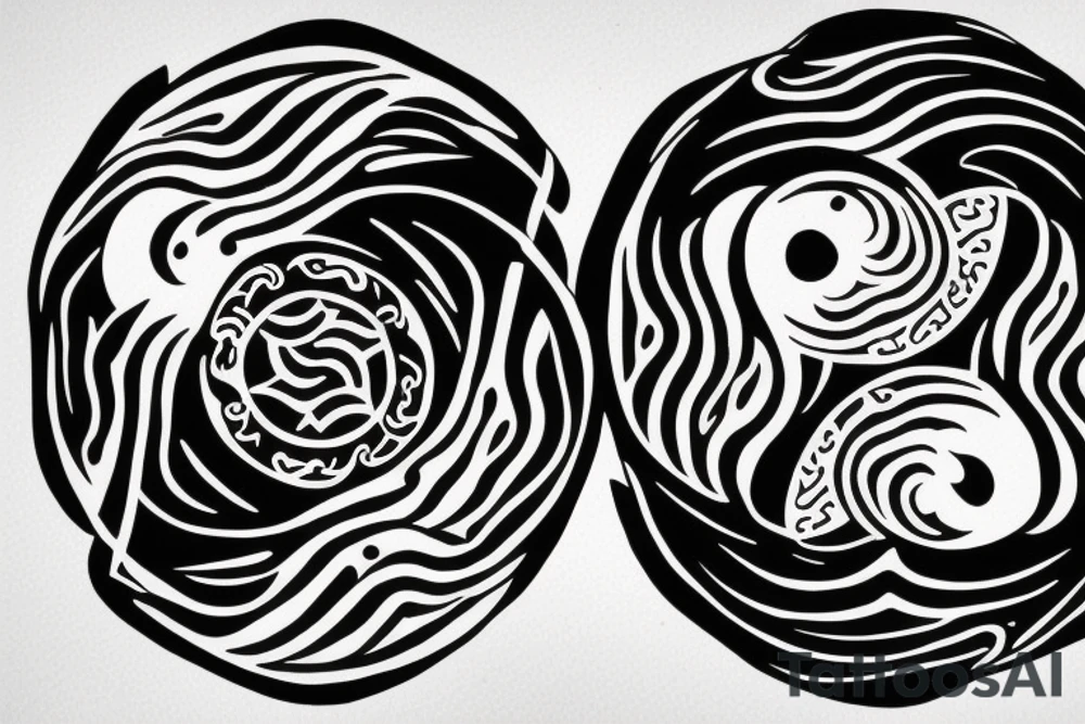 yin and yang tattoo idea
