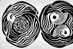 yin and yang tattoo idea