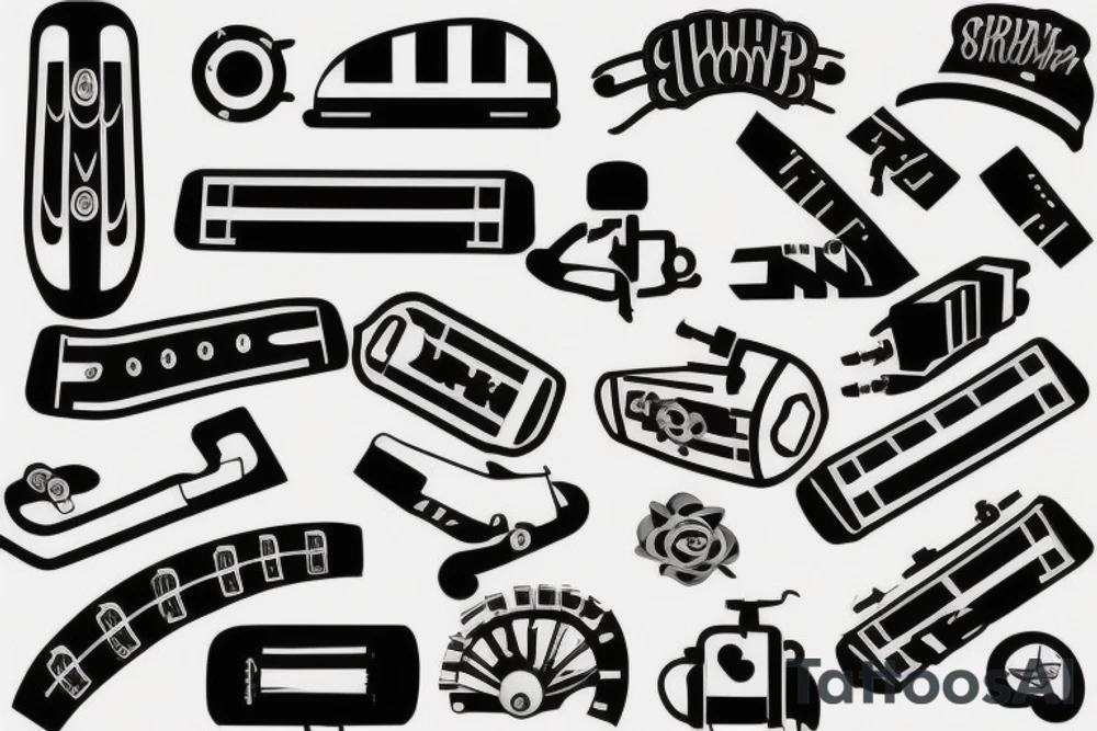 Train on tracks tattoo idea