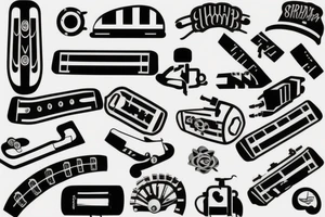 Train on tracks tattoo idea