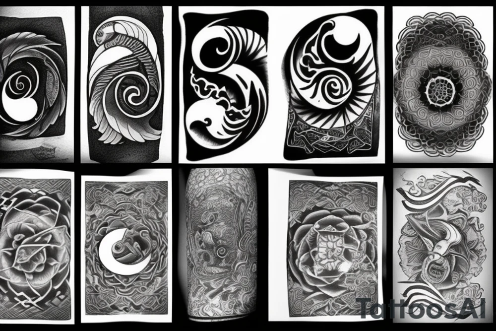 yin and yang tattoo idea