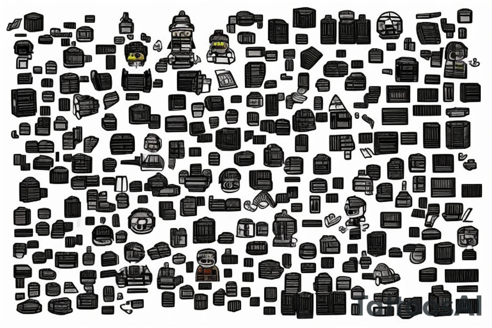lego blocks that fit into each other. tattoo idea