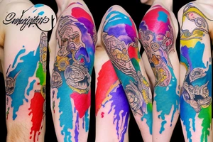 Jimi handrix water color tattoo idea