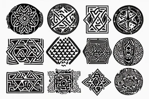 algerian touareg and berber symbols tattoo idea