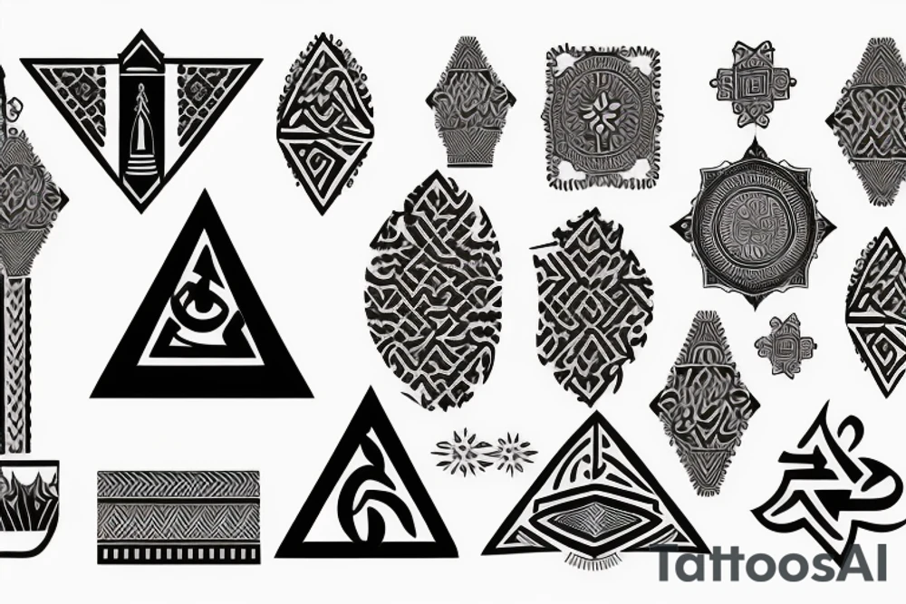 algerian touareg and berber symbols tattoo idea