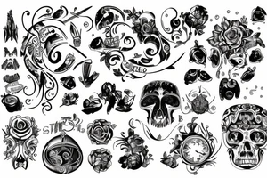 dwa słoniki tattoo idea