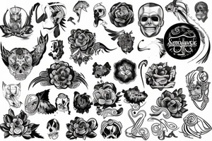 dwa słoniki tattoo idea