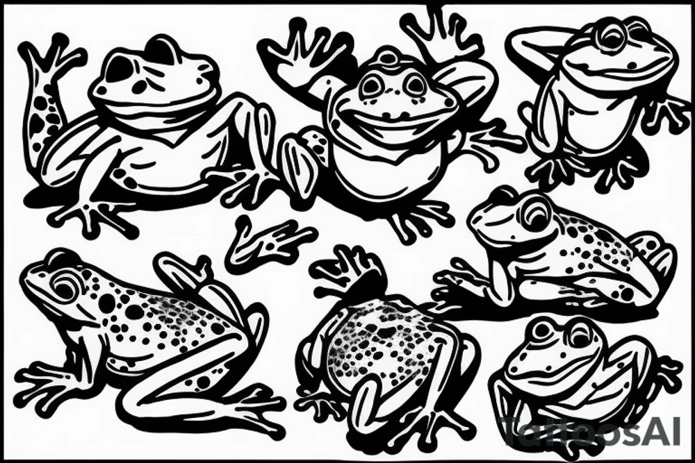 dancing frog tattoo idea