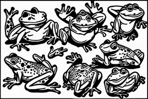 dancing frog tattoo idea