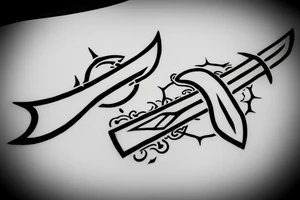 Inguz rune with a sword going through it tattoo idea