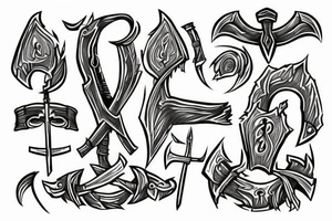Inguz rune with a sword going through it tattoo idea