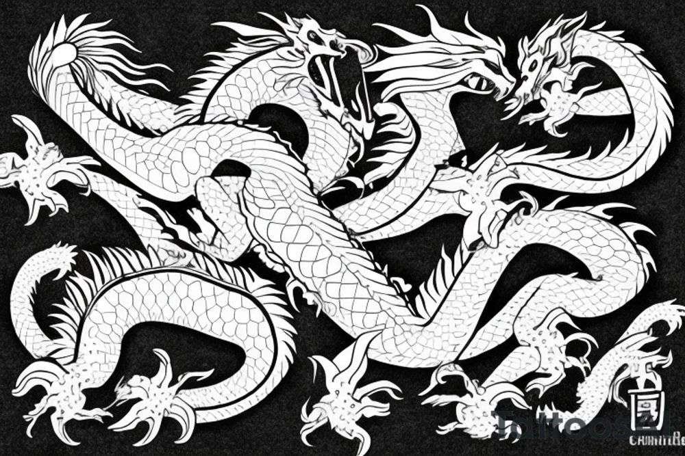small dragon on back for male tattoo idea