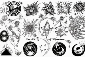 Quantum realm, energy, consussness, awareness, spirituality tattoo idea
