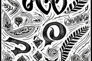 i want a tatto with the leters and the symbols by this order "U" "|" "R" tattoo idea