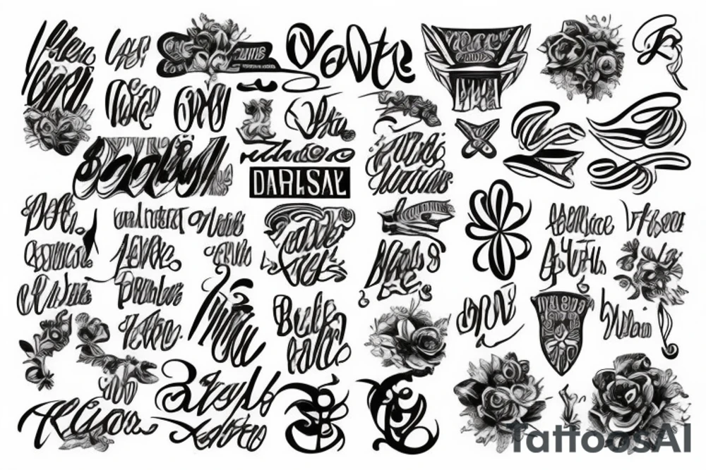 a tatto of the letters UR tattoo idea