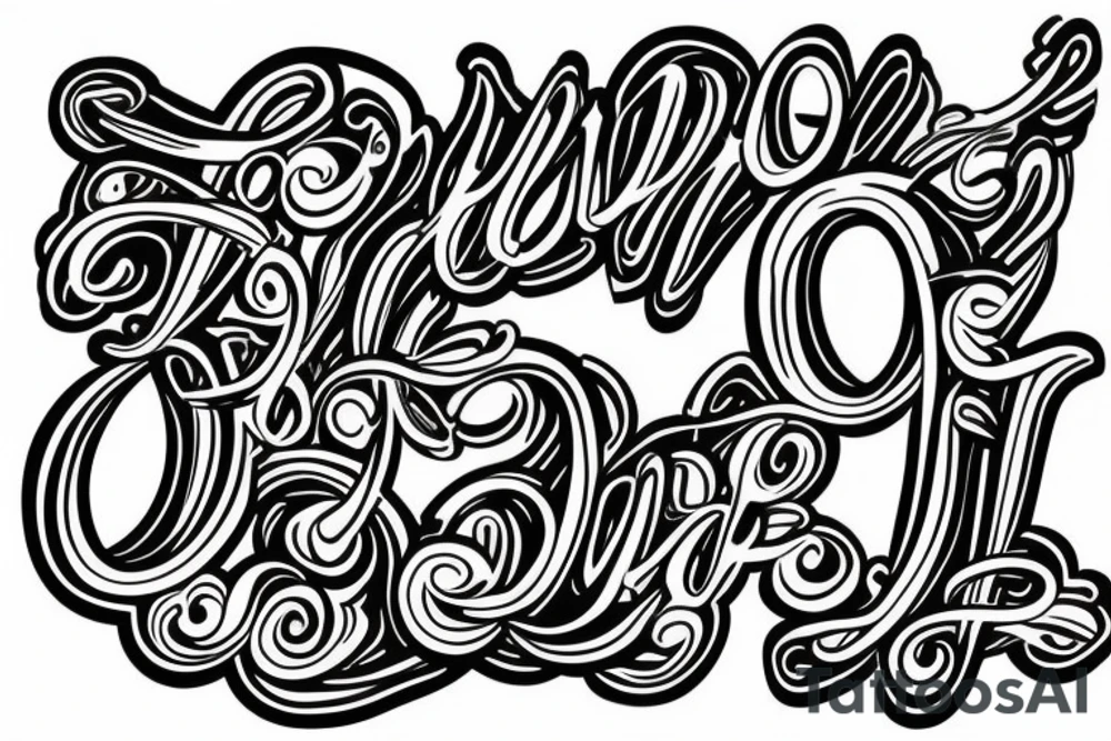 a tatto of the letters UR tattoo idea