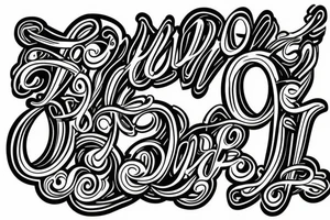 a tatto of the letters UR tattoo idea