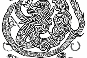 om, shiv trident, rudrash, happiness, prosperity, travel, enery, wealth tattoo idea