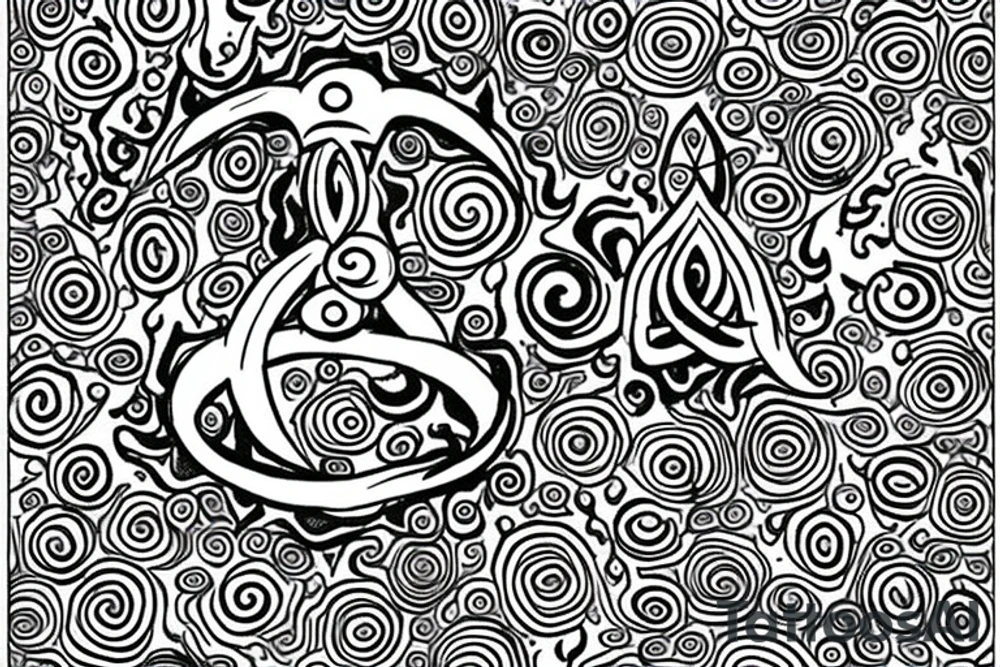 om, shiv trident, rudrash, happiness, prosperity, travel, enery, wealth tattoo idea