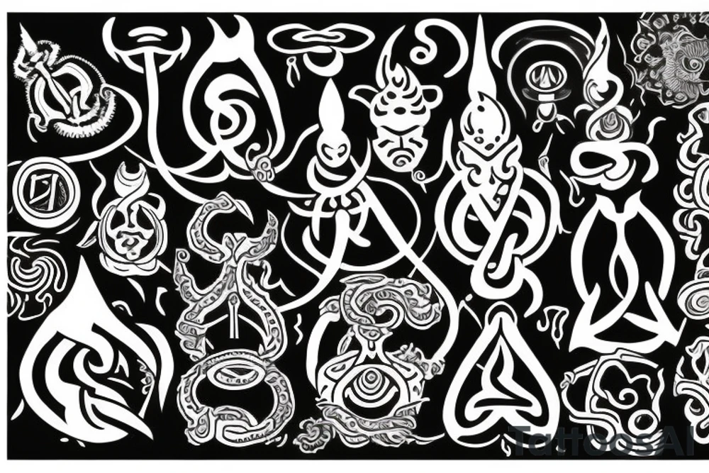 om, shiv trident, rudrash, happiness, prosperity, travel, energy, wealth tattoo idea