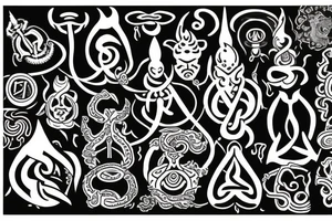 om, shiv trident, rudrash, happiness, prosperity, travel, energy, wealth tattoo idea