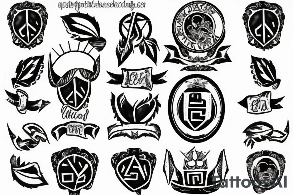 greek patch tattoo idea