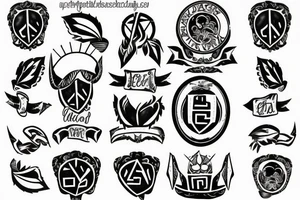 greek patch tattoo idea