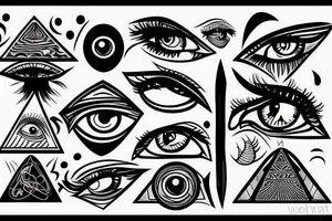 eye, pyramid, 6 tattoo idea