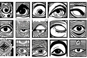 eye, pyramid, number 6 tattoo idea