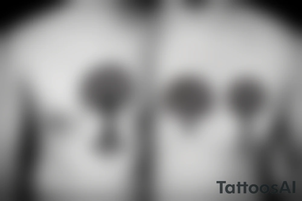 Mother and father with two little girls tree of life tattoo idea