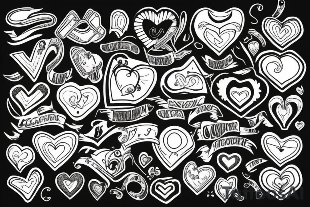 Heart with banner tattoo idea