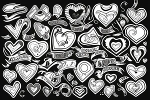 Heart with banner tattoo idea