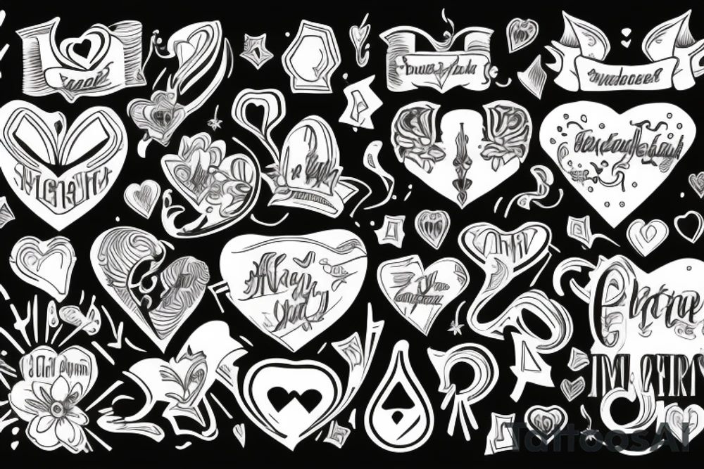Heart with banner tattoo idea