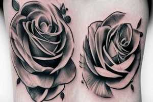 rose tatto behind ear tattoo idea