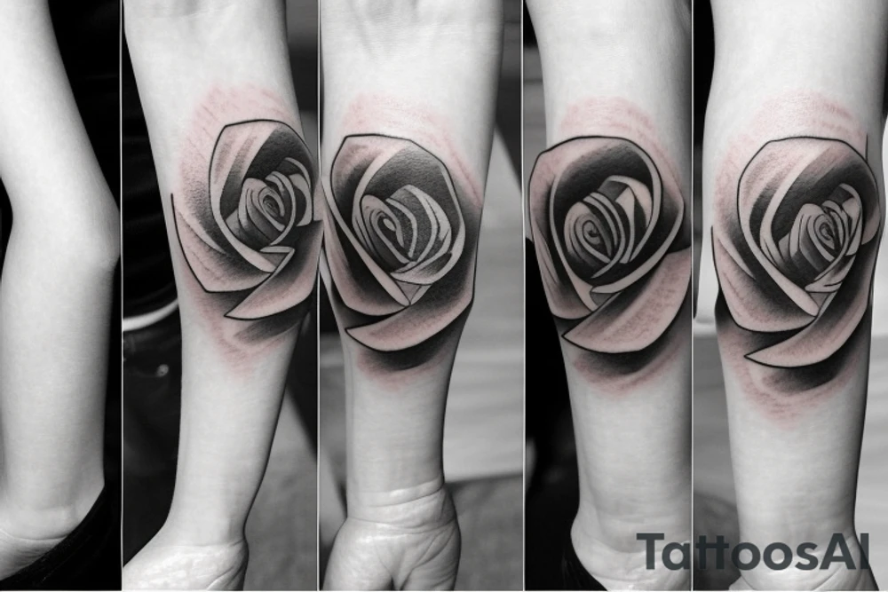 rose tatto behind ear tattoo idea