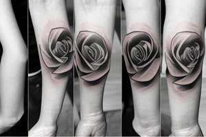 rose tatto behind ear tattoo idea