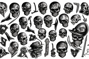 American Traditional , Knight , Skull , tattoo idea