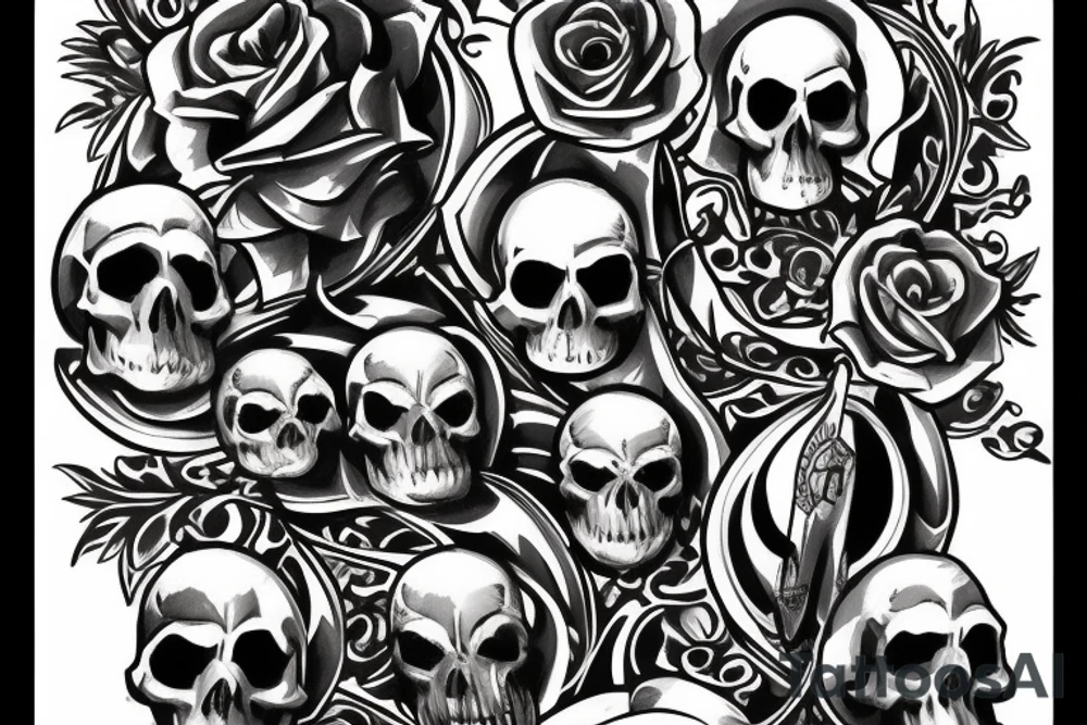 American Traditional , Knight , Skull , tattoo idea
