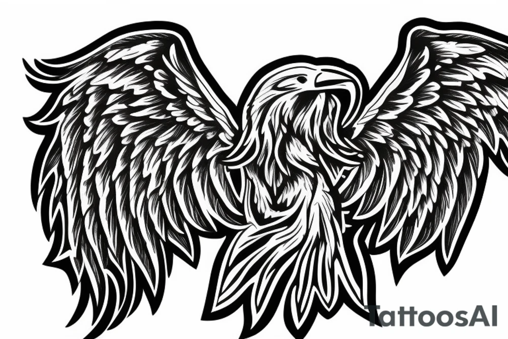 Eagle with Angel wings tattoo idea