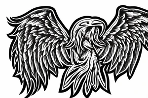 Eagle with Angel wings tattoo idea