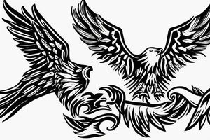 Eagle with Angel wings tattoo idea