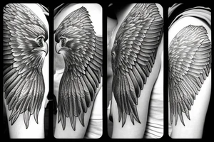 Eagle with Angel wings tattoo idea