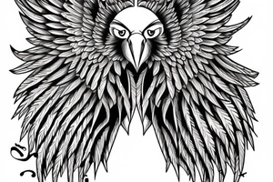 Eagle with Angel wings tattoo idea