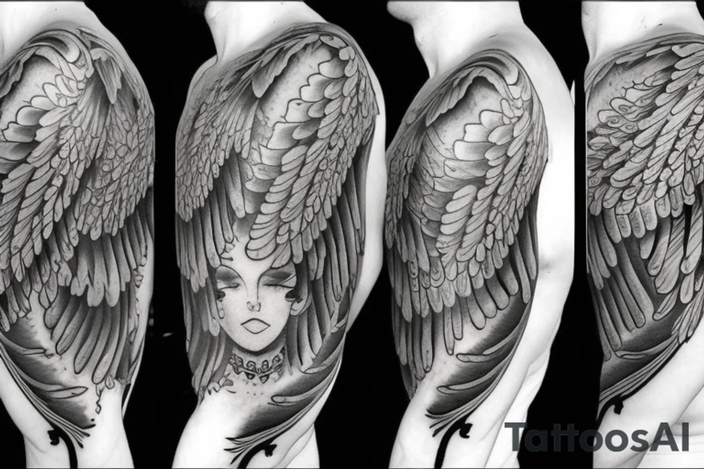 Gyps with Angel wings tattoo idea