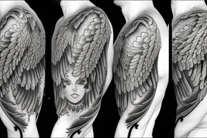 Gyps with Angel wings tattoo idea